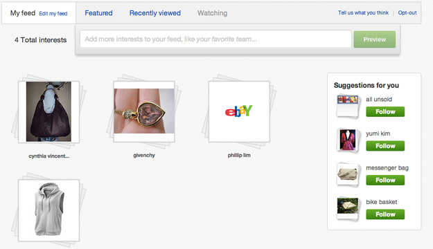 Instead of boards, eBay labels them "Interests" – which is one letter away from...