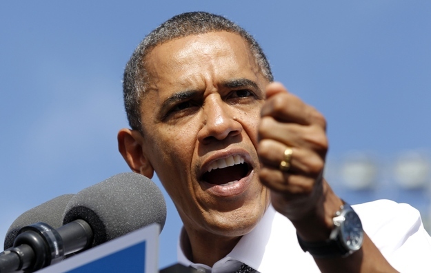 U.S. President Barack Obama speaks at a campaign rally in Delray, Florida October 23, 2012.