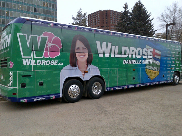 via Jalopnik:"Canadian politician Danielle Smith and her conservative Wildrose Party are hoping to unseat the liberal Progressive Conservatives and set the agenda for Alberta's future. It's unfortunate for her, then, that her party sounds like the name of a gentleman's club and her campaign bus has wheels in a particularly awkward place."