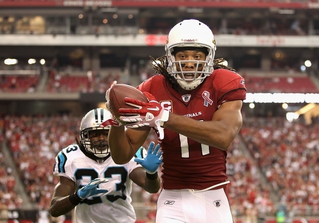 Arizona Cardinals wide receiver Larry Fitzgerald has been called "The Best Hands in the NFL" for years and if he looks especially familiar, it might be because he's appeared on several video game package covers throughout his career.