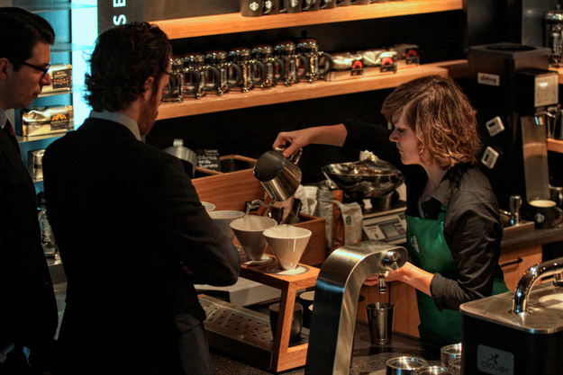 There NEW Slow Coffee Concept, pouring the water over the coffee with some pomp and circumstance, I liked it.