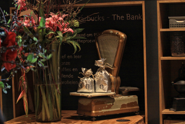 Flowers, and Vintage scales..nice touch.