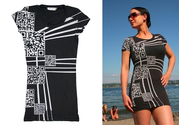 This hand-printed cotton dress from designer Sam Trout can go over jeans or be worn sans pants, scandalized-celebrity style.
