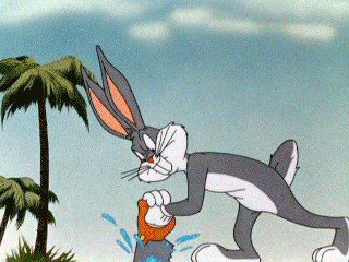 Bugs Bunny has the right idea.Thanks to Wil Wheaton for pointing out this terror.