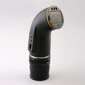 Periscope shaped DSLR CameraHere’s a camera designed by Yaniv Berg that is shaped like a periscope.The designer took inspiration from old reflex cameras and created the camera to match the pose one would take when using a reflex camera. Turning the camera turns the interface to display mode.It would certainly be good undercover device for say taking a subtle picture of someone when you are hiding underneath a table.