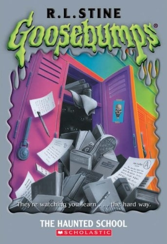 The title of this one is so promising! How many awesome things can you think of to go with that idea? So many! But instead, we're treated to a half black and white (why?) image of stuff falling out of a locker. The color part of the illustration, I'm fairly certain, is of Lisa Frank origin and the eyes inside the locker don't even look remotely sinister. Also, congrats on your "A". I'll have to concede that this book might actually be frightening, but judging from the cover we're in for some wacky hijinks where some friends try to see how many people will fit in a locker.Tagline:"They're watching you learn...the hard way." What does that even mean? Do you have a learning disability? Is this about overcoming adversity? I'm so confused.