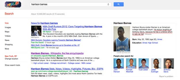Googling Harrison Barnes Is Hilarious