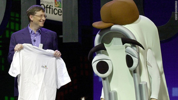 Clippy with Bill Gates, in happier times
