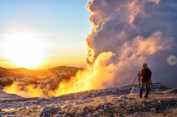 Sunrise Over the Crater of a Volcano © Serge Kozintsev