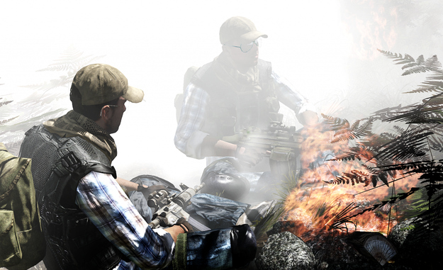 "Juicebox and Santaman wait round a fire for the Company to regroup."