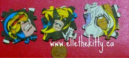 x-men recycled art pins or magnets