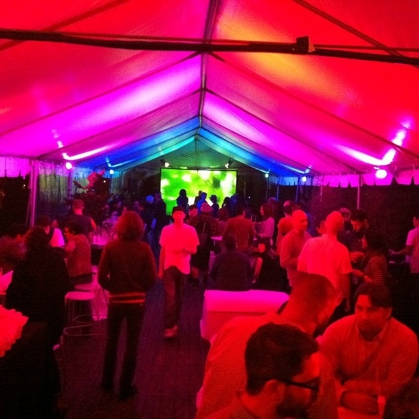 A view of the after party.