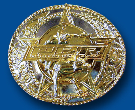 The ultimate symbol of achievement in bull riding. The custom-made belt buckle is valued at more than $10,000.