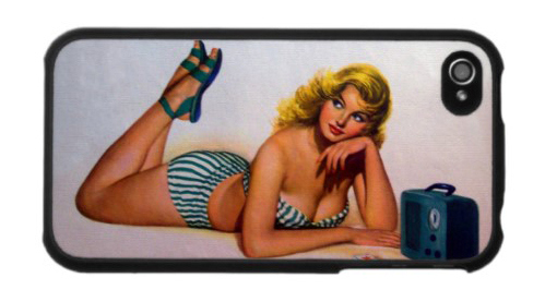 iPhone 4 / 4S Case: Blonde in a Bathing Suit Pin-Up Girl
