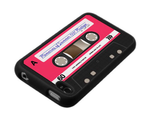iPhone 4 / 4S Case: Hot Pink Retro Cassette Mix Tape