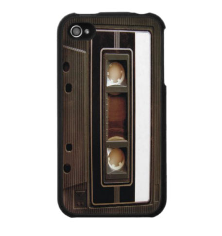 iPhone 4 / 4S Case: Black and White Retro Tape
