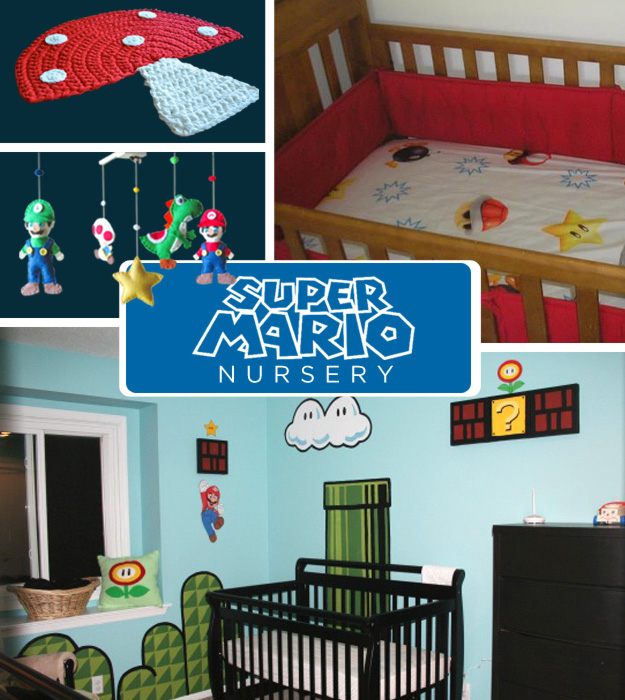 super mario crib sheets