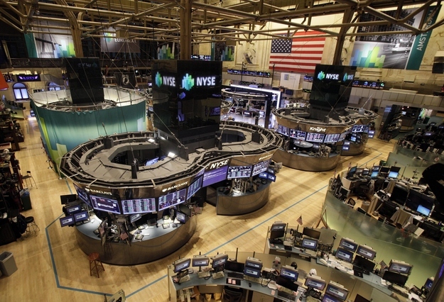 The floor of the New York Stock Exchange is empty of traders, October 29, 2012, in New York.