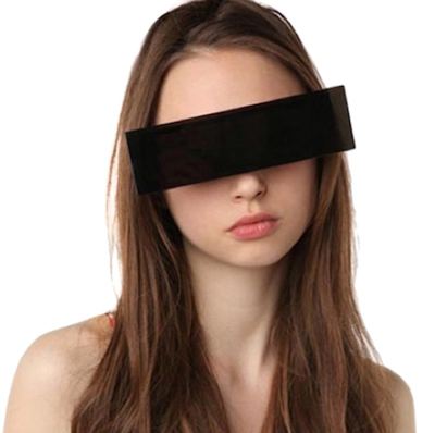 Sunglasses That Look Like Identity-Obscuring Black Bar