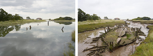 Beaumont Quay, Essex. 30 and 31 August 2011. High water 2.10pm, low water 7.40am