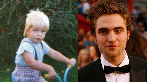 Before Robert was a vampire, he was a cute little tricycle rider.