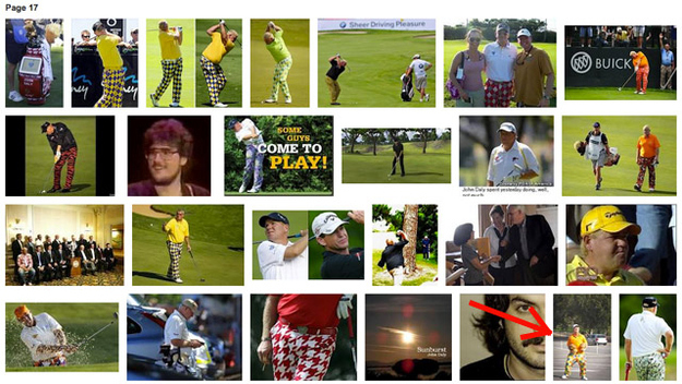 The 17th Page of a "John Daly" Google Image Search circa 3:30, July 17