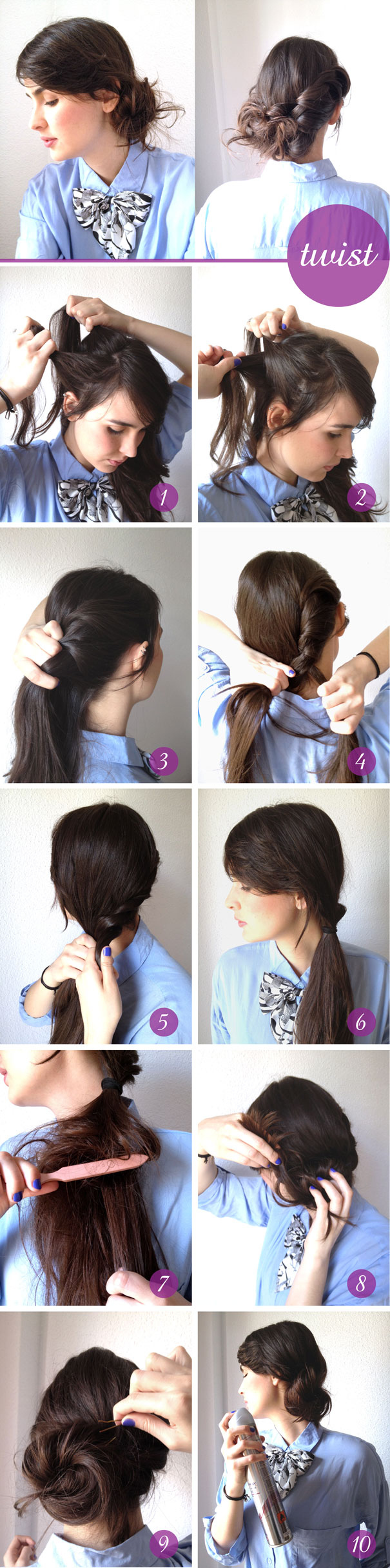 Bun with an Accent Braid - Babes In Hairland
