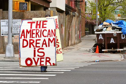 Because the American Dream IS over! And lets face it, booze just makes that easier to swallow.