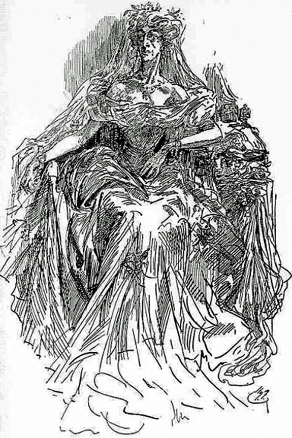 Artistic interpretation of Charles Dickens famous recluse.