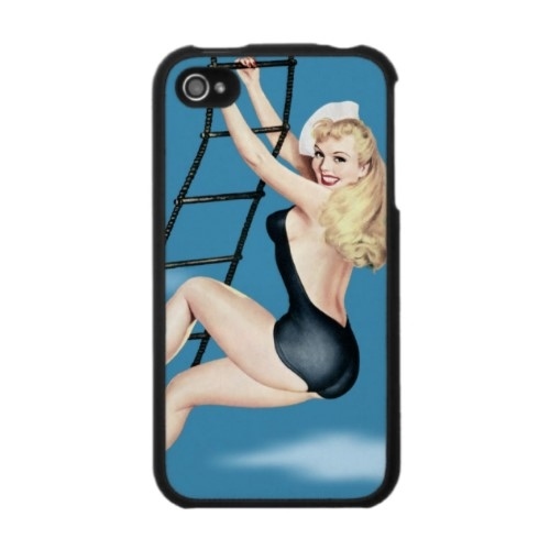 iPhone 4 / 4S Case: Swinging Sailor Girl Pin-Up