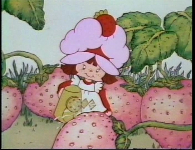 The original incarnation of Strawberry Shortcake was a six-year-old girl. Her first appearance was not as a toy or in a cartoon, but on greeting cards designed by Muriel Fahroine in 1977.