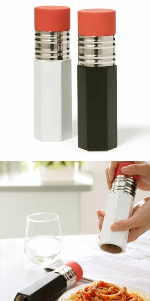 Salt and Pepper Mills That Look Like Pencil Ends
