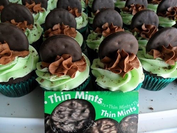 A cupcake version of the best Girl Scout Cookie. How could you go wrong?