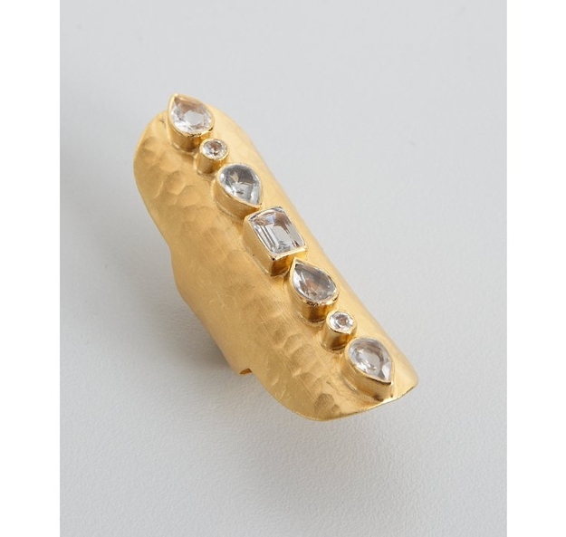 Soixante Neuf's gold shield ring is $198, on sale from $420.