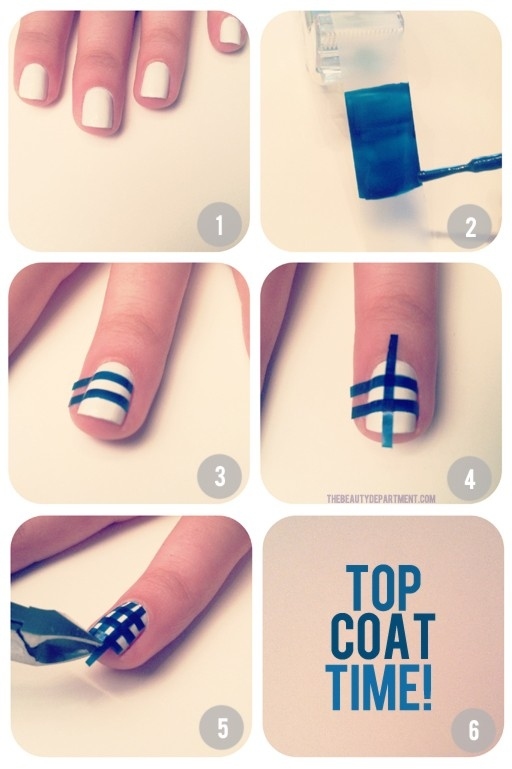 cute easy nail designs using tape