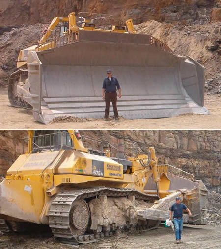 The Komatsu Super Bulldozer, at 16 feet tall, 41 feet long and 24 feet wide basically laughs at all other bulldozers and then plows through anything that exists. C'mon, it's got "super" in the name; there's no way this thing isn't ridiculous.