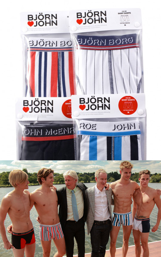 In 2011, John McEnroe joined forces with Bjorn Borg to launch a limited collection of underwear called Bjorn Loves John.