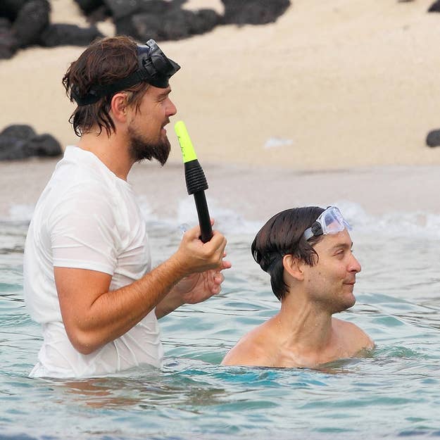 Leonardo DiCaprio and Tobey Maguire Enjoy Beach Day in France