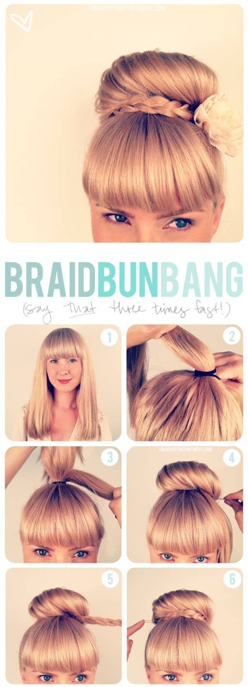 Take your bangs from hipstery to prim and proper. Get the full tutorial here.
