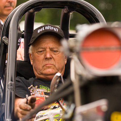 Twig Zeigler is an Funny Car driver who raced full time from 1972-1976. After a wreck in 1980 he returned back to racing quickly, he started an event with his leg in a cast. He now runs events on the nostalgia circuit.