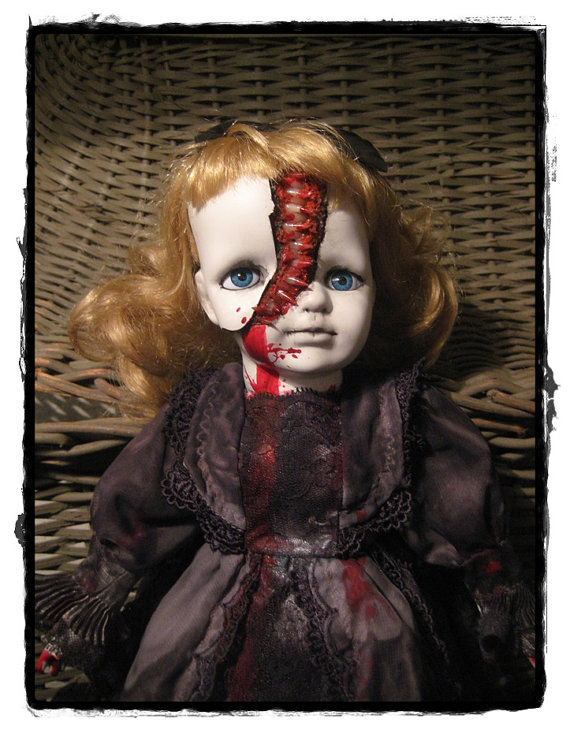 Split Face Vampire Monster Doll