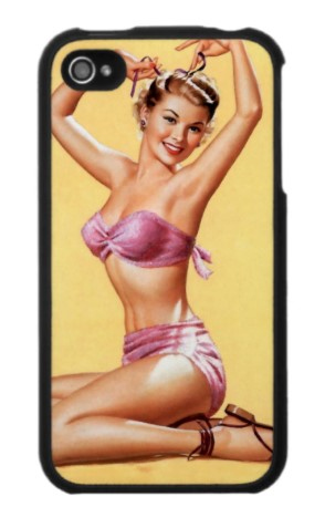 iPhone 4 / 4S Case: Hot Girl in Pink Bathing Suit