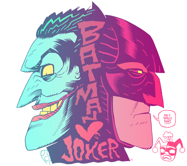 Batman <3s Joker by Dan Hipp