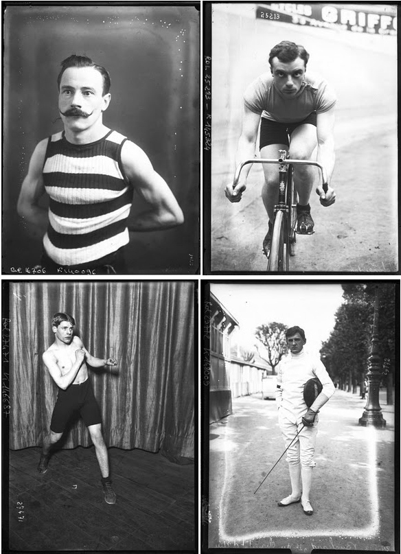 Just vintage portraits of French athletes