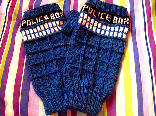 TARDIS Fingerless Gloves