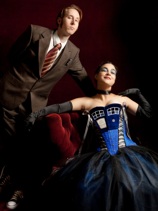 What happens when you take a great looking girl in a TARDIS corset and a great looking author who...
