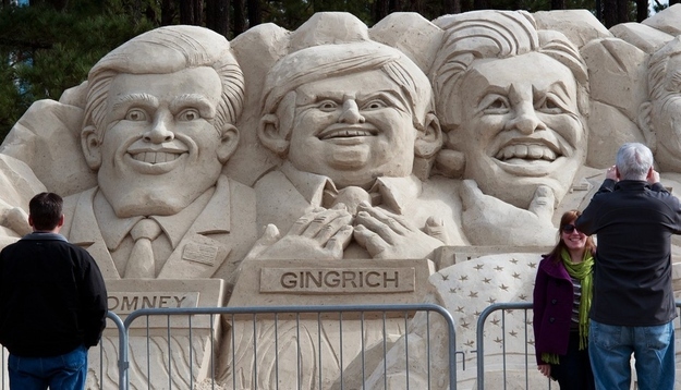 A large sand sculpture in Myrtle Beach, South Carolina.