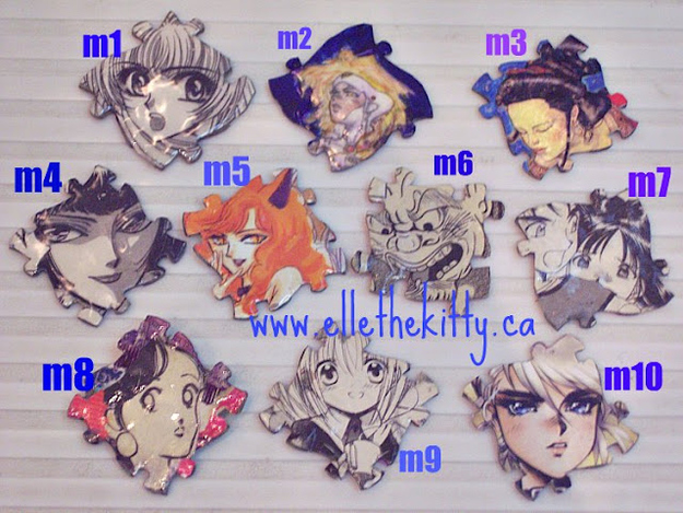 manga and anime recycled comic jewelry