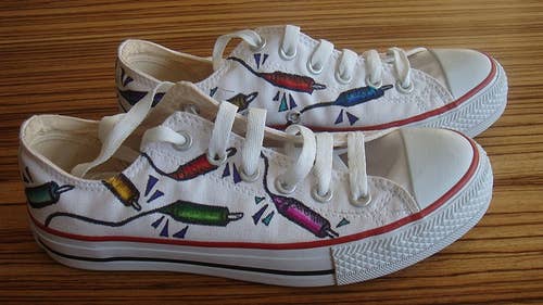 diy shoes ideas converse sneakers makeover acrylic paint