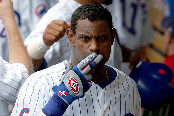 Sammy Sosa - Spasm from sneezing